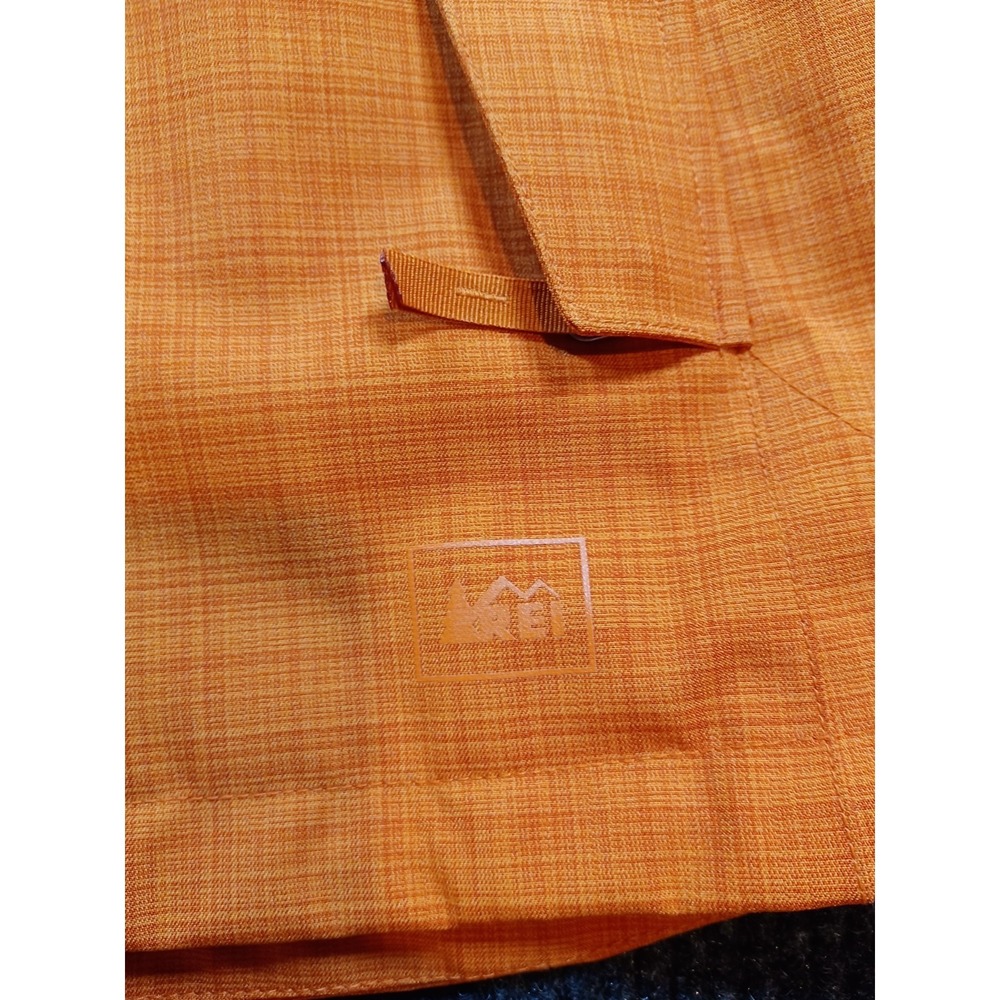 REI MADRONA Orange‎ Plaid Waterproof  Hooded Jacket Women's S - Picture 9 of 13